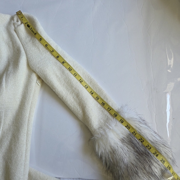Coat Dress with Faux Fur Trim - Picture 8 of 13